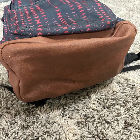 Jansport Cool Student Backpack Gray Pink Triangle Geo Print - Picture 6 of 14